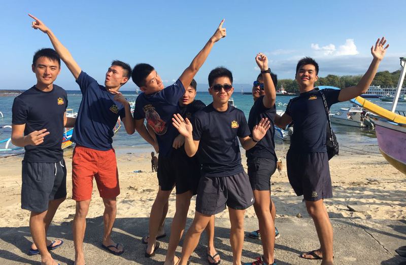 Naval Diving Unit teammates on a diving trip in Bali