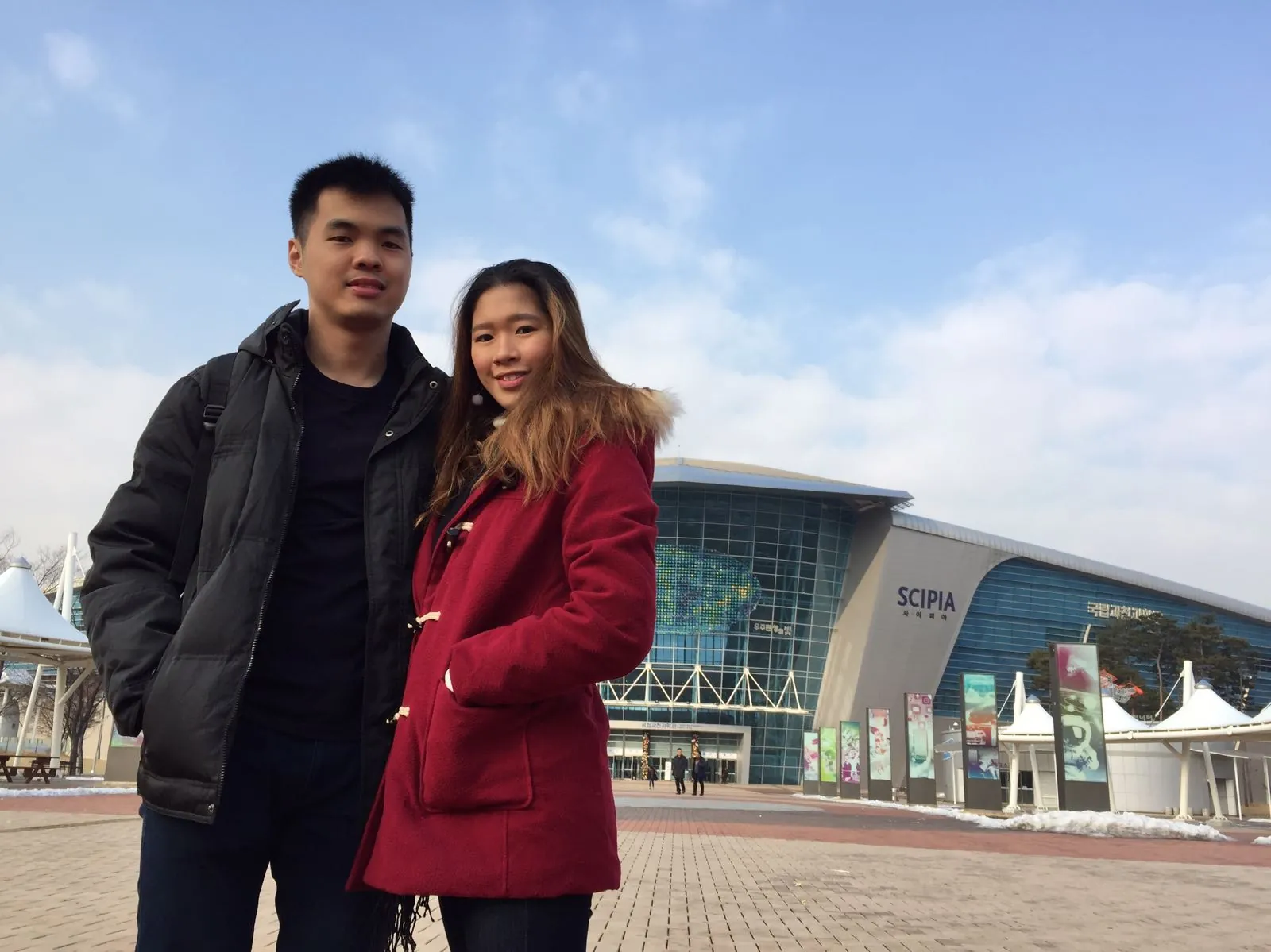 Nicholas and his wife outside Gwacheon National Science Museum