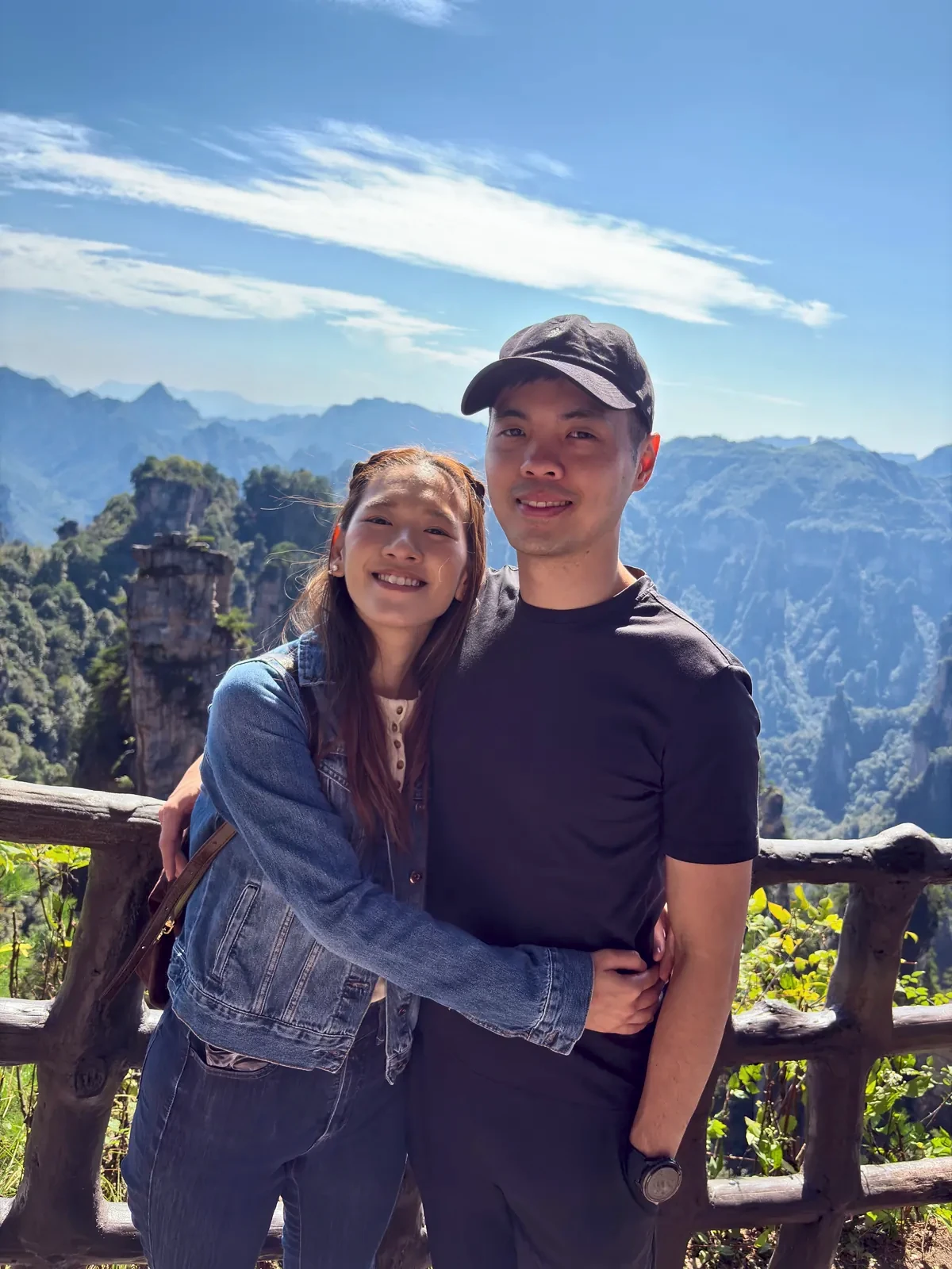 Couple at a Tianzi Mountain viewpoint