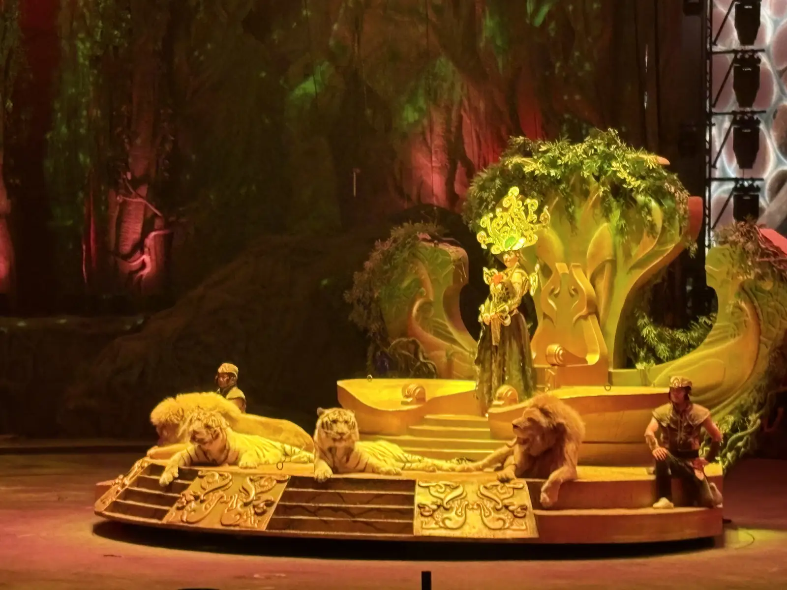 Illuminated stage display at Chimelong International Circus