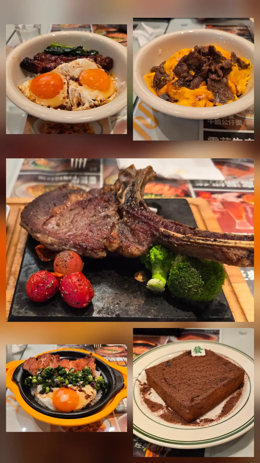 Dinner dishes at Men Tong Bing Sutt