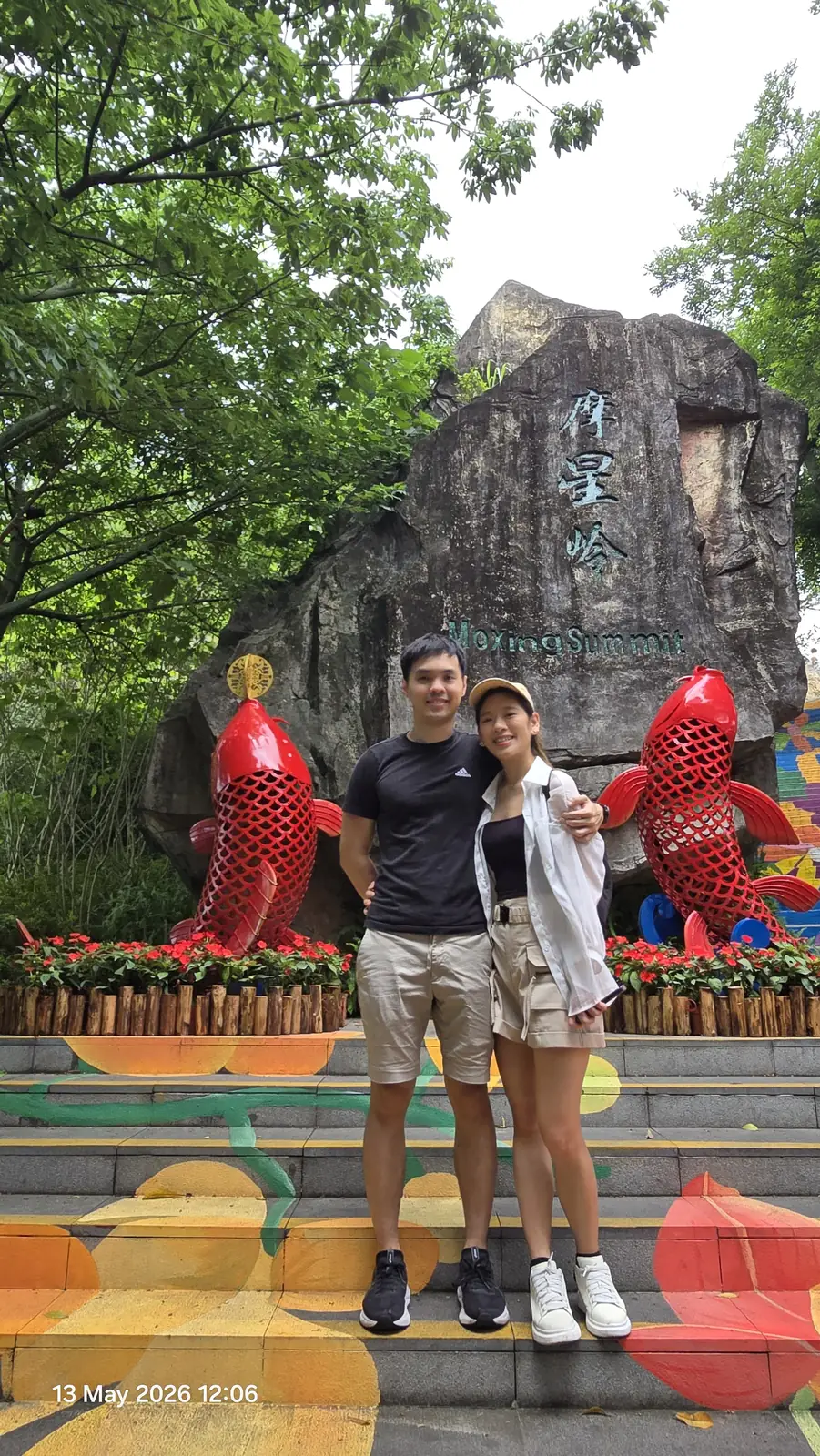 Couple at Moxing Summit on Baiyun Mountain
